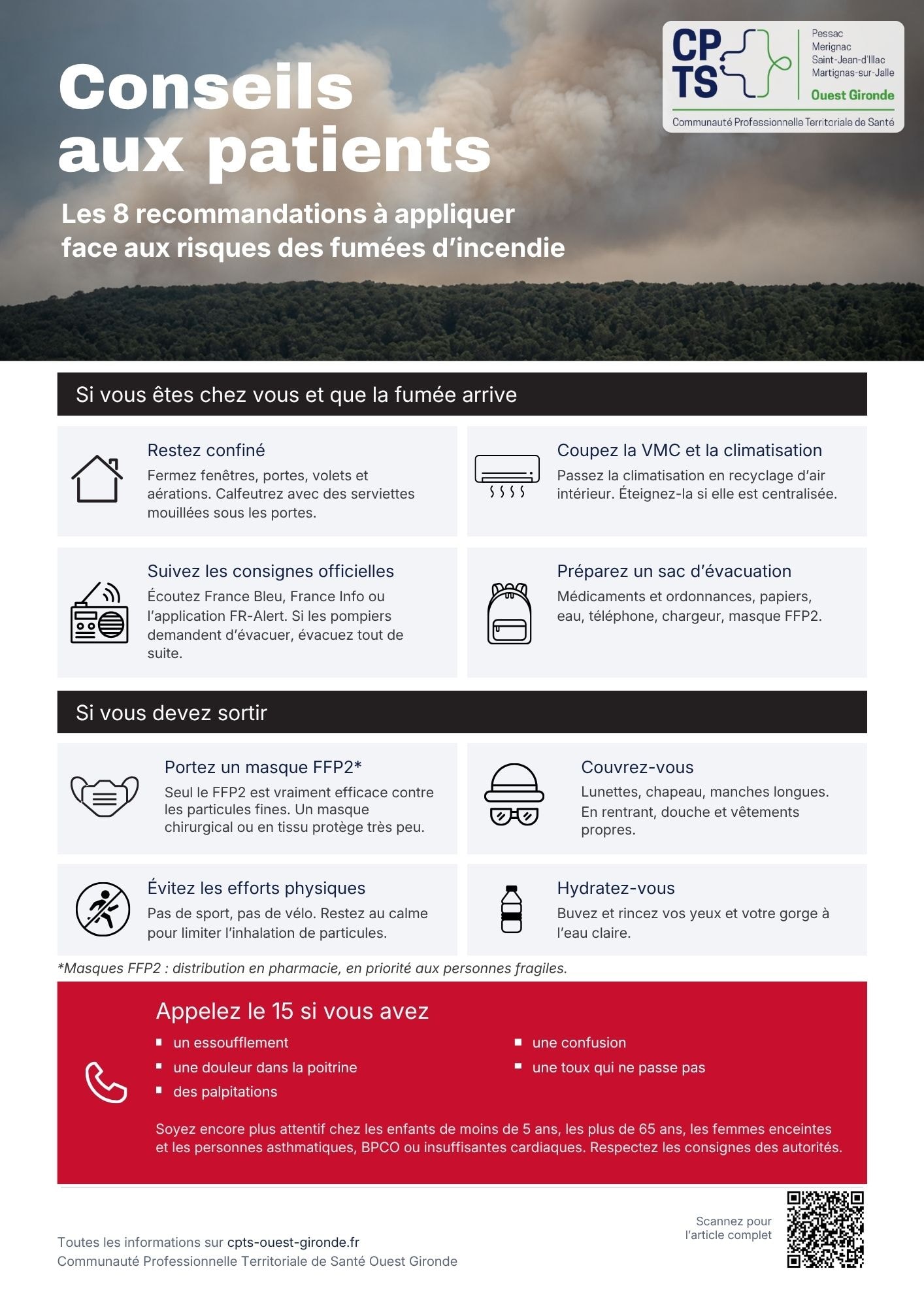 Feu du Porge : les recommandations pour se protéger